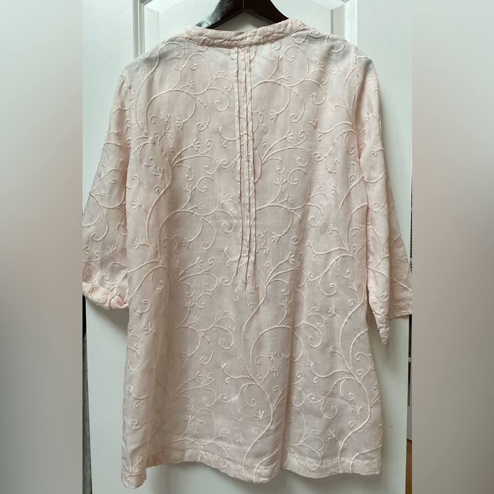 Marina Luna Embroidered Linen Tunic - Picture 3 of 4